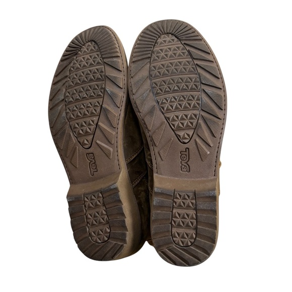 Teva Ellery Ankle Waterproof Boots Distressed Brown Leather Women’s Size 6 - Picture 6 of 7